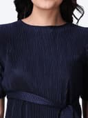 POPWINGS Casual Wrinkle Belt Top for Women || Round-Neck Stylish Summer Tops for Women || Half Sleeves Tops for Women 4