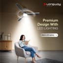 LONGWAY Luminair 1200 mm BLDC Ceiling Fan with Remote Control & LED Light | BEE 5 Star Rated Energy Efficient | Ultra High Speed 3 Blade Anti-Dust Decorative Ceiling Fan (Smoked Brown, Pack of 1) 5
