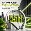 Kratos N4 Bluetooth Neckband with 55H Playtime, Deep Bass, Stereo Sound, HD Calls, Magnetic Earbuds, Type-C Fast Charging, Rich Audio, Hollow Switch for Comfort & Style (Green) 2