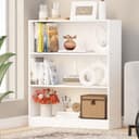 Lukzer 3‑Tier Engineered Wood Bookshelf & Shoe Rack – Open Storage Organizer | Multipurpose Book & Shoe Shelf for Home, Office, Kitchen | DIY Assembly | Made in India (MR‑014/White/100×83×28 cm) 1