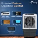 RR Signature Zello HC 70 LTR | Desert Air Cooler with High Air Delivery | Honeycomb Pads | 4-Way Air Deflection | Vertical Auto Swing | Castor Wheels | Inverter Compatibility |1 Year Warranty by RR 3