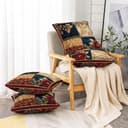 ishro home Premium Cushion Cover 16 inch x 16 inch | Luxury European Mosha Fabric | Love at First Sight Designs | Hidden Zipper | Machine Washable, Non- Fading | (2, Jodhpuri Royale, 16 x 16 Inches) 4