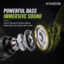 Kratos N4 Bluetooth Neckband with 55H Playtime, Deep Bass, Stereo Sound, HD Calls, Magnetic Earbuds, Type-C Fast Charging, Rich Audio, Hollow Switch for Comfort & Style (Black) 3