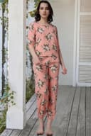 POPWINGS Casual Printed Top and Joggers Set for Women || Stylish Summer Co-Ords Set for Women || Round-Neck Top and Joggers Combo Set for Women 2