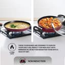 Milton Pro Cook Kitchen Pride Plus Granito I Set of 7 Non Stick Cookware | Non Induction I Cooking Pan, Kadhai with Lid, Tawa, Nylon Laddle & Spatula I Peach Metallic 2