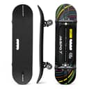 Jaspo Polyurethane Hurricane Ollie Spiral Fiber Composite Skateboard for Age Group Above 10 Years with 100 Kg Weight Handling Capacity (31X8 Inch, Black) UK 1