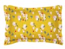 BSB Home Premium Glace Cotton 180 TC Flat Single Bedsheets Breathable | Wrinklefree (Size-60 X 90 Inch) with 1 King Size Pillow Covers (Size-17 X 27 Inches, Floral, Yellow & Green) 2
