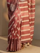 Libas Printed Cotton Blend Saree for Women With Unstitched Blouce Piece | Traditional Saree for Festive & Wedding 5