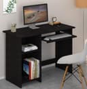 Callas Engineered Wood Computer Desk with Keyboard Tray – Small Modern Writing Desk for Home Office, Bedroom, or Living Room – Sturdy & Simple Laptop Table (CB-ST-04-Black) 1