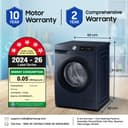 Samsung 12 kg, 5star, AI Control, AI Ecobubble, Super Speed, Wi-Fi, Hygiene Steam with Inbuilt Heater, Digital Inverter, Fully-Automatic Front Load Washing Machine (WW12DG6B24ASTL, Navy) 2