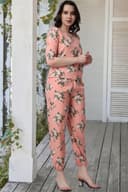POPWINGS Casual Printed Top and Joggers Set for Women || Stylish Summer Co-Ords Set for Women || Round-Neck Top and Joggers Combo Set for Women 4