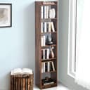 ABOUT SPACE Book Shelf for Home - 6 Tier Cube Book Shelves, Engineered Wood Book Rack for Study Room, Book Organizer Stand for Library, Bedroom, Living Room, Office (L 33 x B 24 x H 178.5cm -Walnut) 1