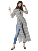 Miss Chase Women's Polyester Striped Relaxed Fit Waist Elasticated Top 1