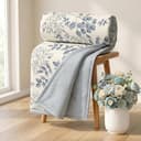 BSB HOME Pure Cotton 120 GSM Reversible Soft Lightweight Printed Double Bed Blanket/AC Dohar/Skin Friendly Dohar-220x230 cm-Blue Green & Yellow 3