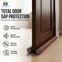 Door Draft Stopper PVC Size 42Inch | Under Door Dust & Noise Blocker | Cold & Heat Insulation Strip | Door Gap Sealer for Home Doors & Windows | Easy Install | Brown | Pack of 3 2