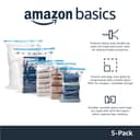 amazon basics Vacuum Compression Storage Bags with Hand Pump - Large, 5-Pack, Plastic 2