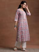 Libas Womens Printed Cotton Straight Kurta for Women Suit 2