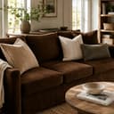 Namdev Art's Velvet Sofa Cushion 21x22x5 Inch | High Density 32 Foam Seat Cushion | Soft & Comfortable Sofa Gaddi with Zip Cover | Multipurpose Cushion for Sofa Chair (Brown) 5
