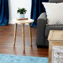 Solid Wood Round Side Table for Living Room | Compact Sofa End Table with 3 Legs | Minimalist Wooden Accent Table for Bedroom Balcony Office Home Decor (Natural) 1