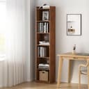 Enigmatic Woodworks Wooden Large Open Bookshelf Multipurpose for Home Rack Showcase Organizer for Living Room I Study Room I 7-Tier I Finish-Suede DIY (Walnut) 33 * 24 * 182cm 1