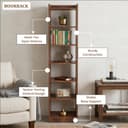 Callas 7 Layer Engineered Wood Bookshelf Multipurpose Home Decor Storage Rack | Showcase Organizer for Living Room, Kitchen, Bedroom, Office | (BR-O7-WL) 3