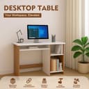 Callas Engineered Wood Computer Desk – Small Modern Writing Desk for Home Office, Bedroom, or Living Room – Sturdy & Simple Laptop Table (CB-ST-03-Brown) 3