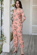 POPWINGS Casual Printed Top and Joggers Set for Women || Stylish Summer Co-Ords Set for Women || Round-Neck Top and Joggers Combo Set for Women 3