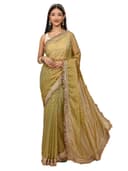 Libas Woven Design Tissue Saree for Women With Unstitched Blouse Piece | Traditional Saree for Party & Wedding 1