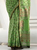 Libas Printed Cotton Saree for Women With Unstitched Blouse Piece | Daily & Casual Wear 5
