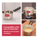 Lifelong Stainless Steel Heavy Bottom Saucepan | 1.5liter, 17cm Saucepan with Handle | Milk & Tea Boiling Pot for Kitchen | Induction & Gas Stove Compatible | Durable and Easy to Clean (LLSSP17) 4