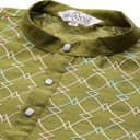 SOJANYA Plus (Since 1958), Men's Navy Blue Silk Blend Long Kurta with Multi Color Embroidery 4