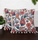 ishro home Premium Cushion Cover 16 inch x 16 inch | Set of 5 – Soft European Standard Fabric, Frill Design, Machine Washable | (5, Paisley Fiesta, 16x16 Inch) 3