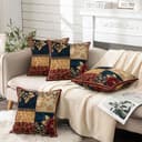 ishro home Premium Cushion Cover 16 inch x 16 inch | Luxury European Mosha Fabric | Love at First Sight Designs | Hidden Zipper | Machine Washable, Non- Fading | (2, Jodhpuri Royale, 16 x 16 Inches) 5