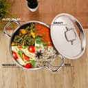 Sumeet Stainless Steel Induction Bottom(Encapsulated Bottom) Casserole with S.S Lid 3.2 Liters,20 Cm Dia,Silver 2