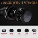 HealthSense Full Body Massager Machine for Pain Relief, Electric Handheld Back Massage Machine with Powerful Copper Motor, Sturdy Grip Handle, 4 Massager Heads, Adjustable Speed Regulator & 1 Year Warranty - Toner-Pro HM 210 3
