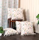 ishro home Premium Cushion Cover 16 inch x 16 inch | Set of 5 – Soft European Standard Fabric, Frill Design, Machine Washable | (5, Blooming Crane's-Bill, 16x16 Inch) 1
