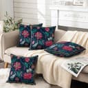 ishro home Premium Cushion Cover 16 inch x 16 inch | Luxury European Mosha Fabric | Love at First Sight Designs | Hidden Zipper | Machine Washable, Non- Fading | (2, Imperial Palace, 16 x 16 Inches) 5