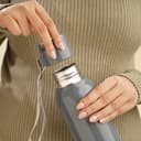 Nayasa Pristine 700ml Water Bottle | BPA-Free Plastic with Insulated Stainless Steel Inner | Leak-Proof Twist Cap | For Office, School, Gym, Travel, and Outdoor Use | Grey 5