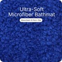 SARAL HOME EASY LIVING Saral Home Microfiber Anti-Skid Rectangular Bath Mat Pack Of 2 (Blue, 40X60 Cm) 4