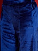 Shae by SASSAFRAS Women Velvet Emb V-Neck Short Kurta With Palazzos 5