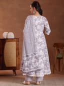 Libas Mauve Pure Cotton Printed Kurta Sets for Women | daily wear suit 4