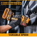Ingco Brushless Impact Wrench, Nut-Busting Torque 650Nm, 20V Cordless 1/2 Inch Battery Impact Gun, 2200RPM with 2 PCS 4.0 Ah Battery Packs and Fast Charger 2