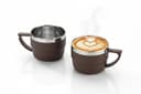 Tea & Coffee Cup Set, Unbreakable with Insulated Steel 150ML (2 Pcs,Brown) 1