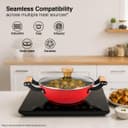Prestige Castlite Enamel Coated Cast Iron Kadai 20cm/ 1.4L | Lightweight, High Heat Retention | Gas & Induction Compatible | Low-Oil Cooking | Stay-Cool Wooden Handles | Easy Clean | 15Y Warranty 4