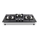 Greenchef Opera Hob top Three burner gas stove – Auto Ignition, Toughened Glass, LPG Compatible, Sleek and compact design, High Thermal Efficiency Brass Ring Burners 1