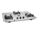 Glen 3 Burner Stainless Steel LPG Gas Stove | Auto Ignition | 10 Year Warranty on Burners & Gas Valve | 1 Jumbo Forged Brass Burner | Ultra Tuff Body | 360° Revolving Inlet Nozzle | 1053UTTNDTSSAI 1