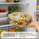 CELLO Fit & Fresh Square Lunch Box Container for Daily Use 1000 ml Clear | Microwave & Fridge Safe Toughened Glass Airtight Leakproof Food Storage Tiffin Box Container for Kitchen, Travel & Office Use 5