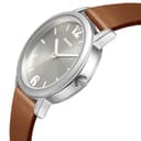 Sonata Excl Fkt Plain 3 Hands Silver Round Dial Tan A1Leather Strap Women's Watch - NS8172SL02 3