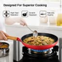 Prestige Castlite Enamel Coated Cast Iron Fry Pan 24cm/1.4L | Lightweight, High Heat Retention | Gas & Induction Compatible | Low-Oil Cooking | Stay-Cool Wooden Handle | Easy Clean | 15Y Warranty 5