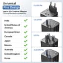 Ambrane Universal Travel Socket, International All in One Worldwide Travel Adapter Socket with 2500W High Power Output with 9 Hole Universal Socket, Compatible in 150+ Countries (ATA-03, Black) 4